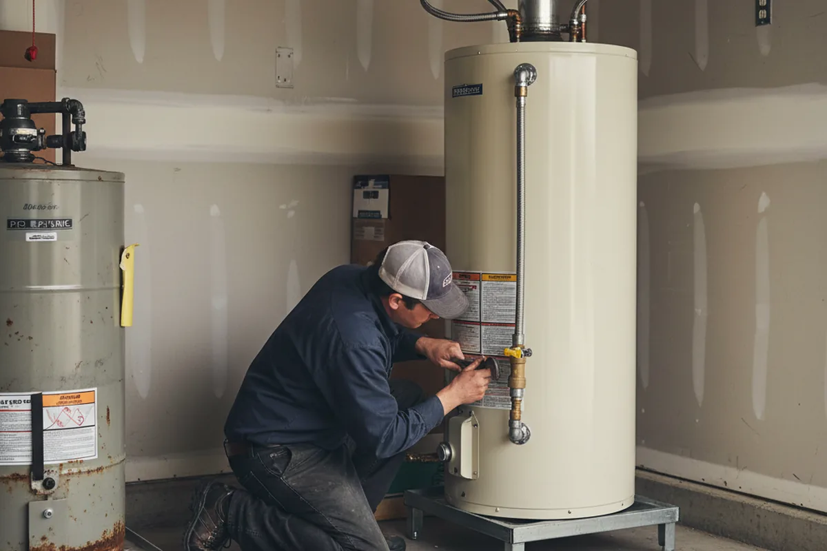 Water heater and shutoff valve replacement in Berryville