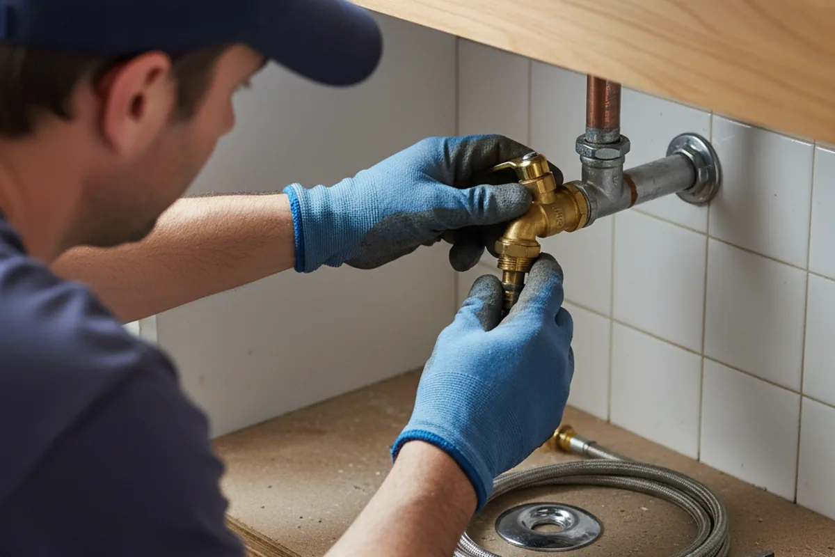 Shutoff valve and fitting work during Emergency Plumbing in Berryville